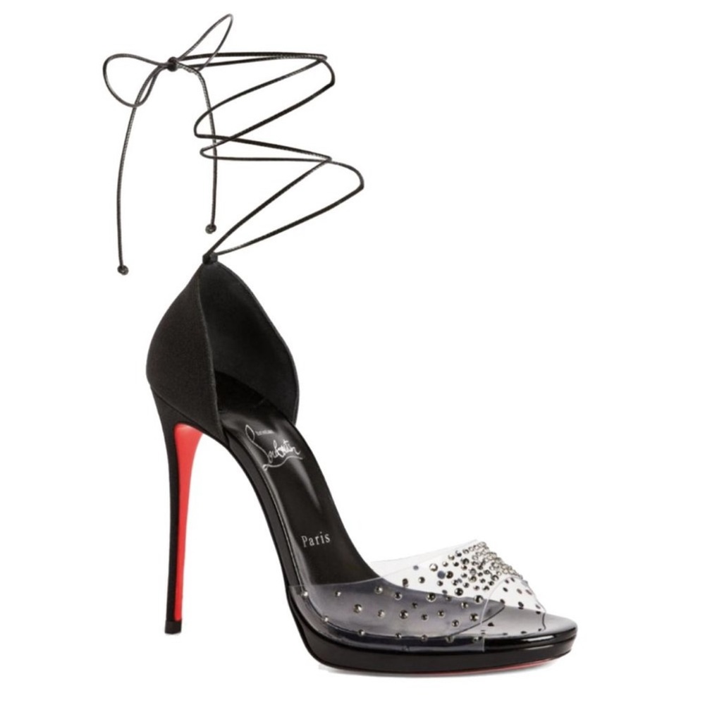Christian Louboutin Degratina Frou 120
Embellished Glitter Heeled Sandals